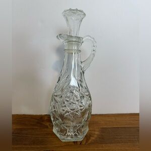 Vintage Anchor Hocking Cruet Star of David Antique Glass Vinegar Pitcher